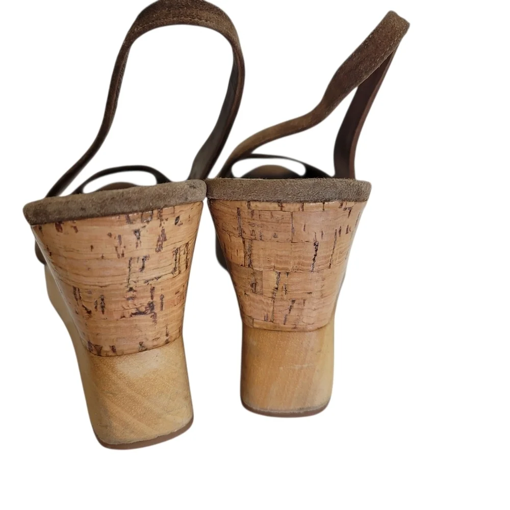 Miu miu wood & suede leather mules - Picture 2 of 7